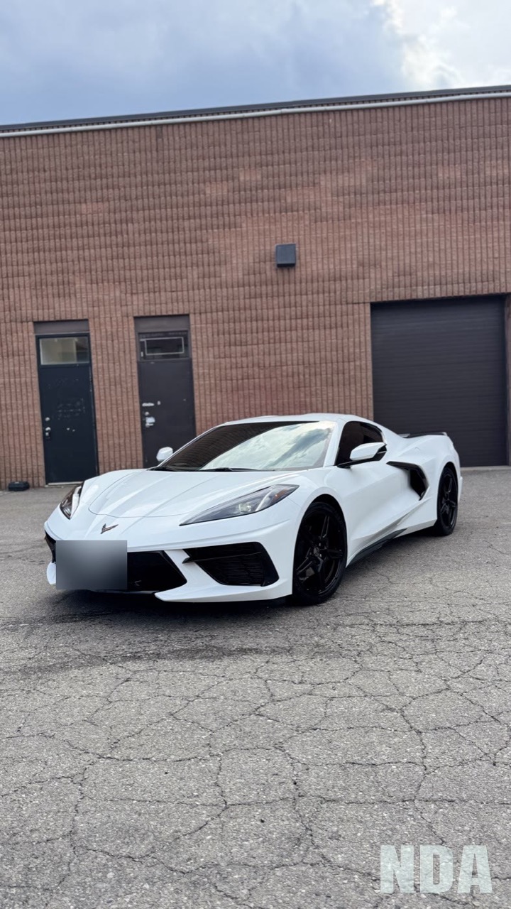white Chevrolet Corvette Stingray