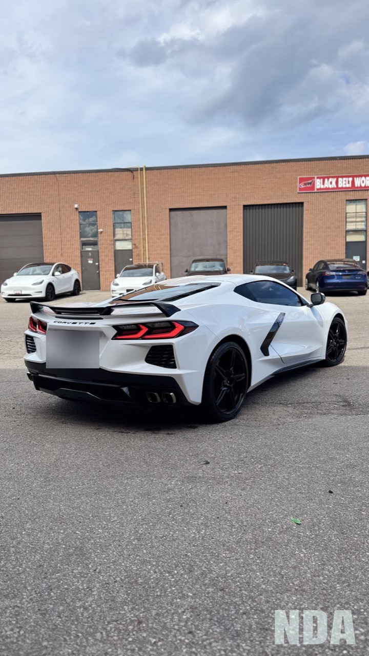 white Chevrolet Corvette Stingray