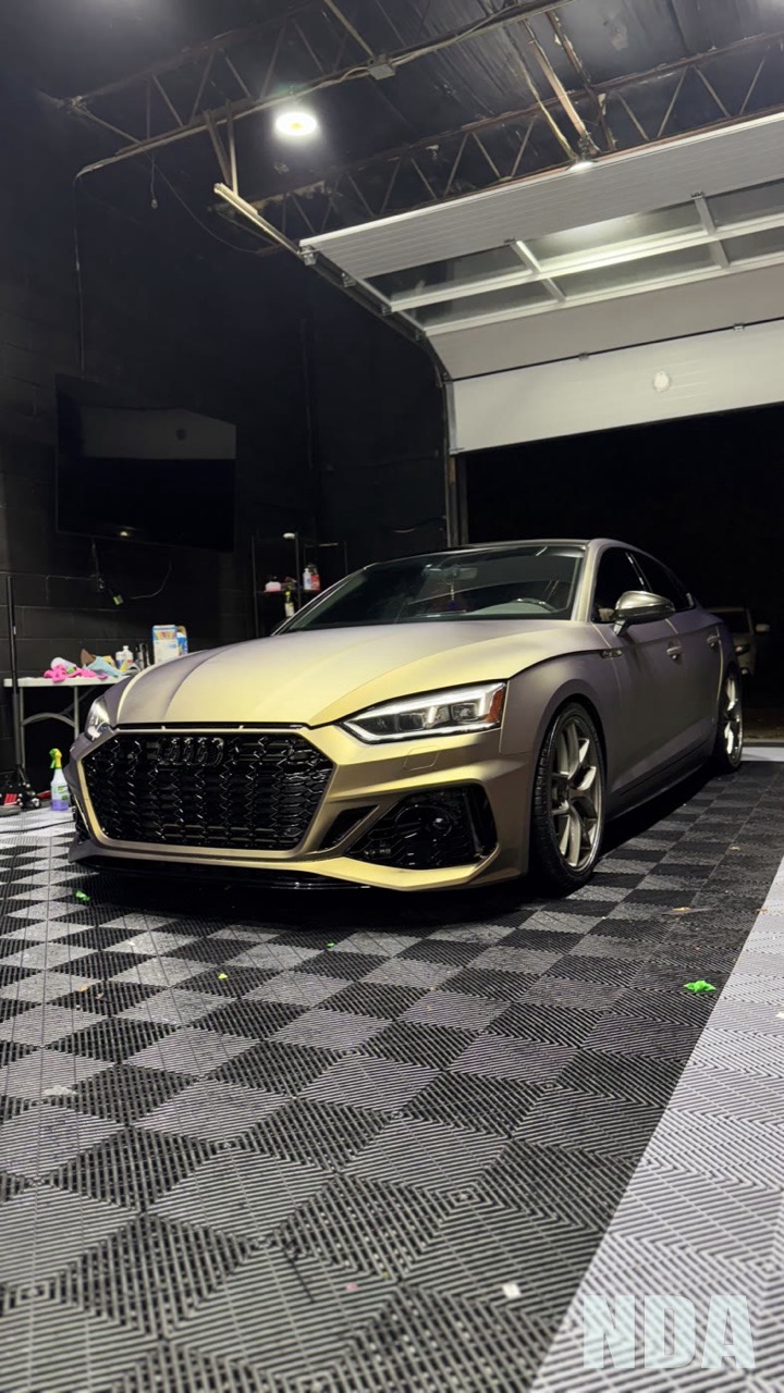 satin gold wrap Audi RS5 Sportback
