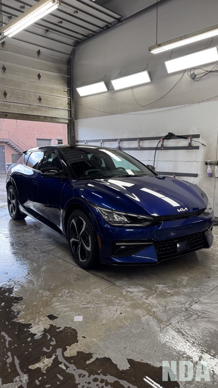blue Kia EV6